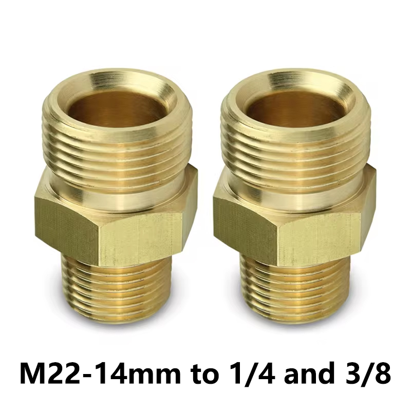 Spoke Nipple Brass - Messing Hogedrukreiniger Koppeling Adapter M22-14mm Male